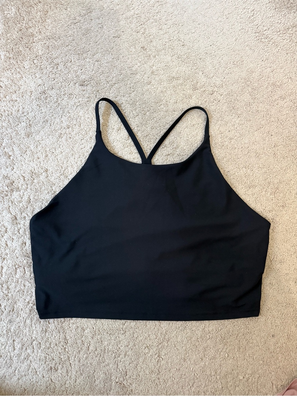 Old Navy Active PowerSoft Longline Sports Bra Black XXL